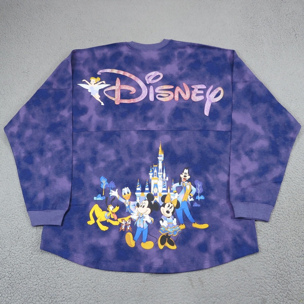 Disney Spirit Jersey XXL Purple Tie Dye 50th Anniversary Castle Mickey Shirt 2XL